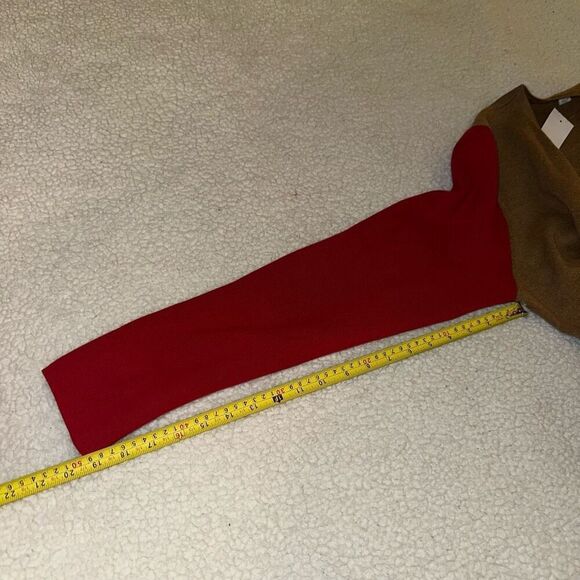 J. Crew Women’s Colorblock Cardigan Sweater Navy Tan Red Large NWT - Picture 9 of 10